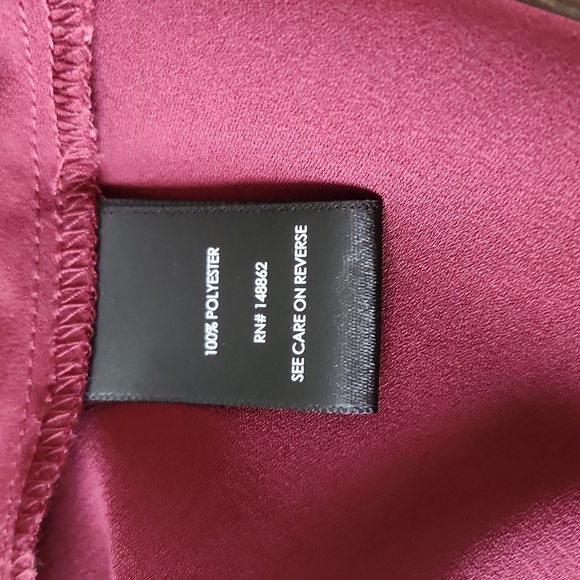 TORRID 3/4 Sleeve Blouse, 1/2 Button, Burgundy, Flowy Lightweight - Picture 5 of 6